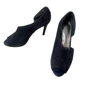 ALFANI heels, navy and suede side cut side
